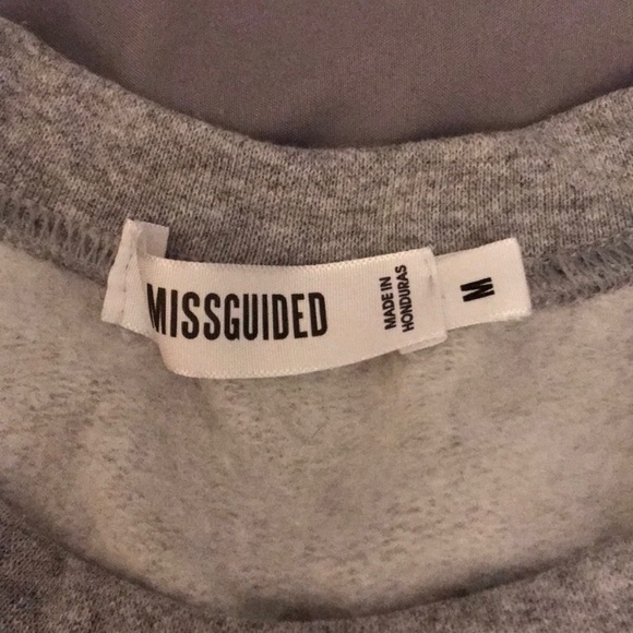 Missguided Super Cropped Light Grey Crewneck - Picture 4 of 4